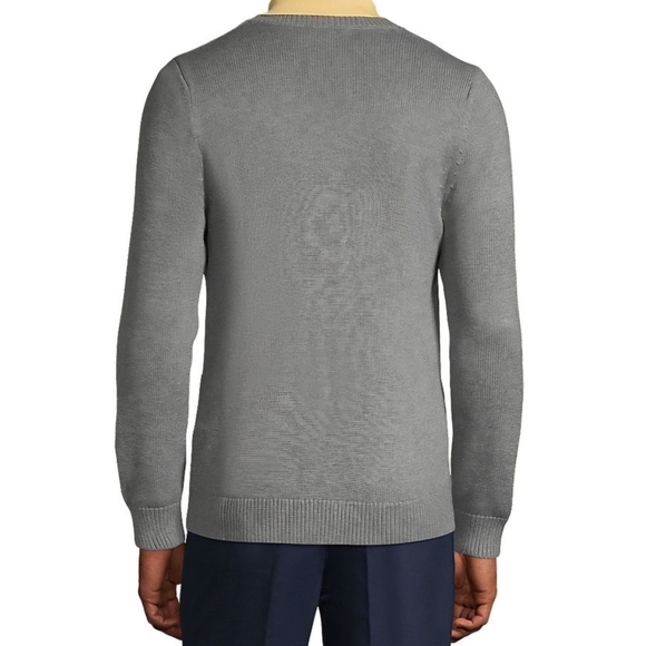 LANDS' END Men's Medium-sized Cotton Modal Button Front Cardigan Sw - Picture 8 of 9